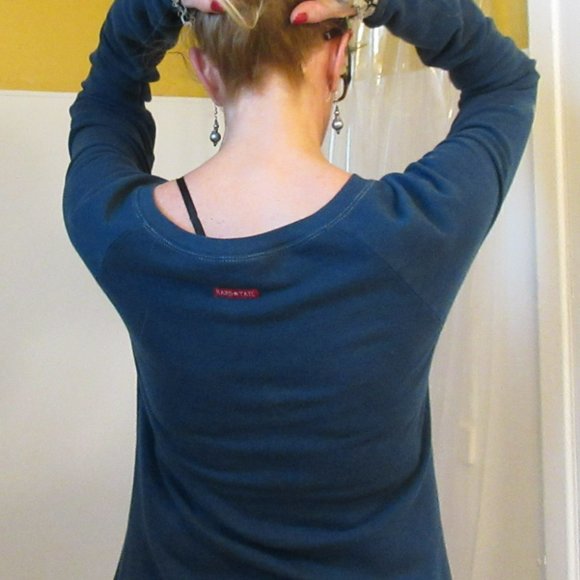 Hard Tail Deep Blue LS Cotton Dress, size M - Picture 8 of 10